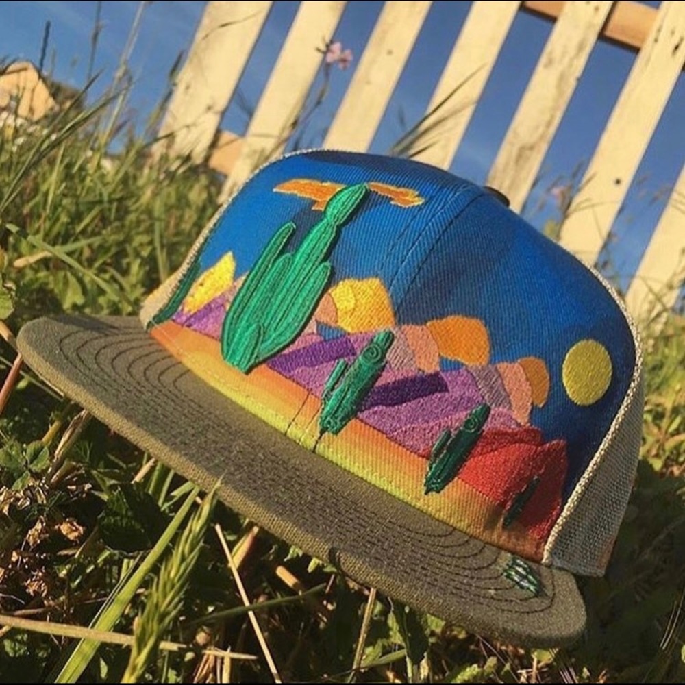 Hemp Woven Grassroots Hat Desert Scene Day Style